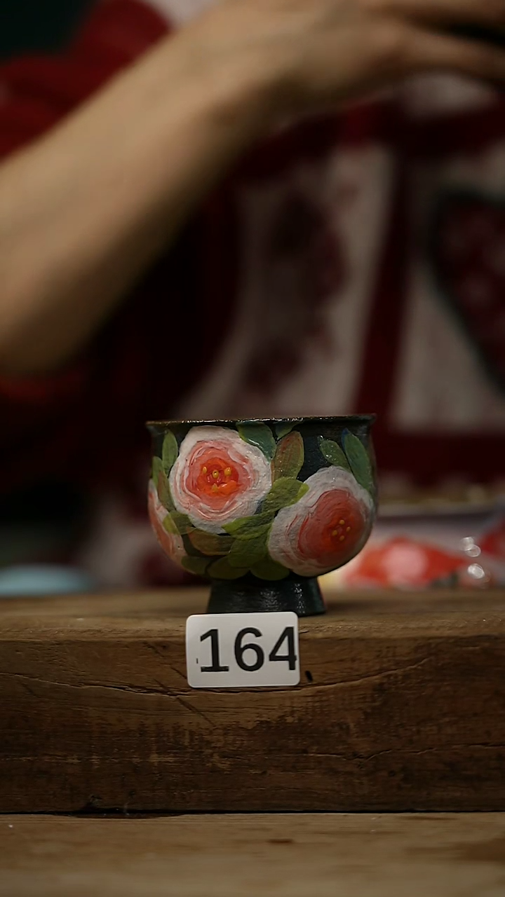 【闪购商品】瓷片油画风·彩绘·设计师石一款  主人杯