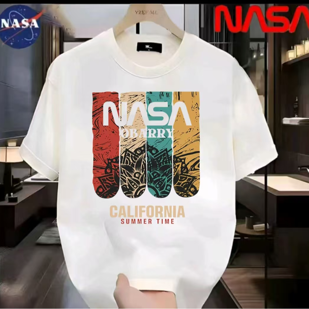 【NASA联名】纯棉夏季圆领短袖T恤休闲百搭宽松时尚男女同款A-5