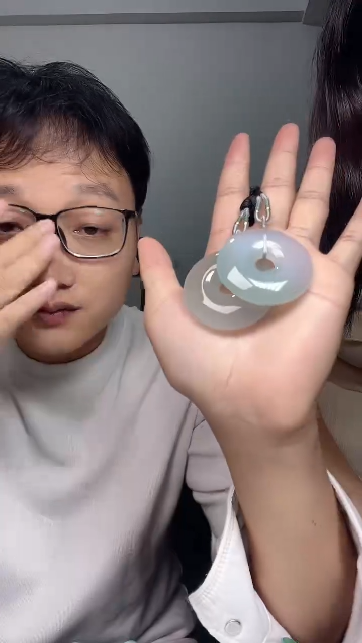 玛瑙/玉髓颈饰未镶嵌6744大平安扣带绳多样性发一个