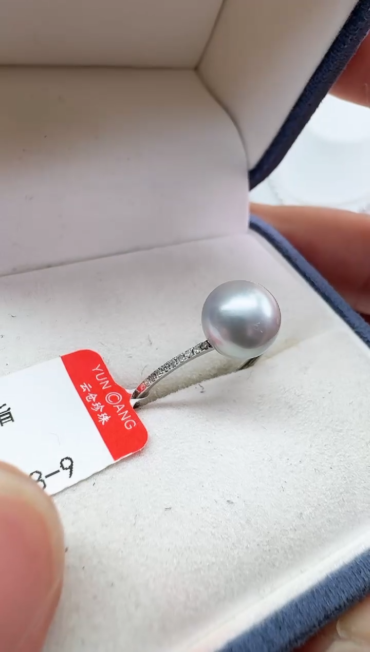 【闪购商品】海水珍珠AQ18K金镶嵌海水珍珠戒指@@YJ302