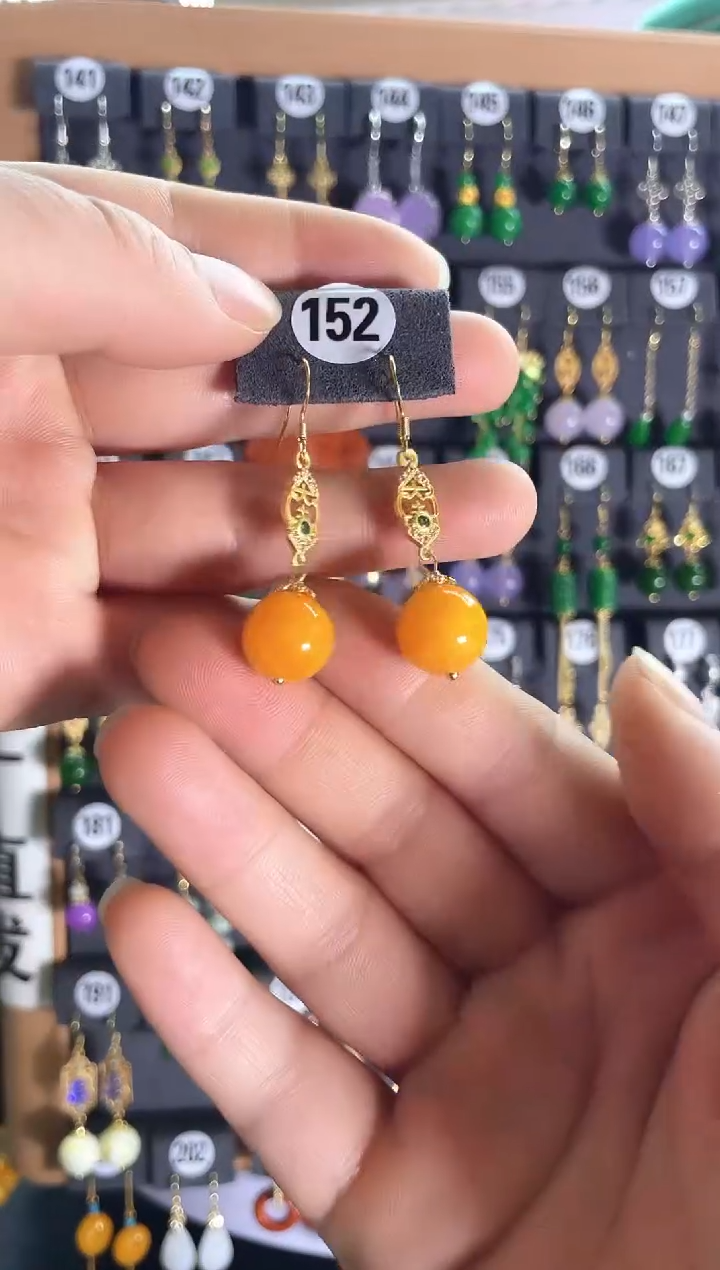 【闪购商品】翡翠耳饰银S925镶嵌152...