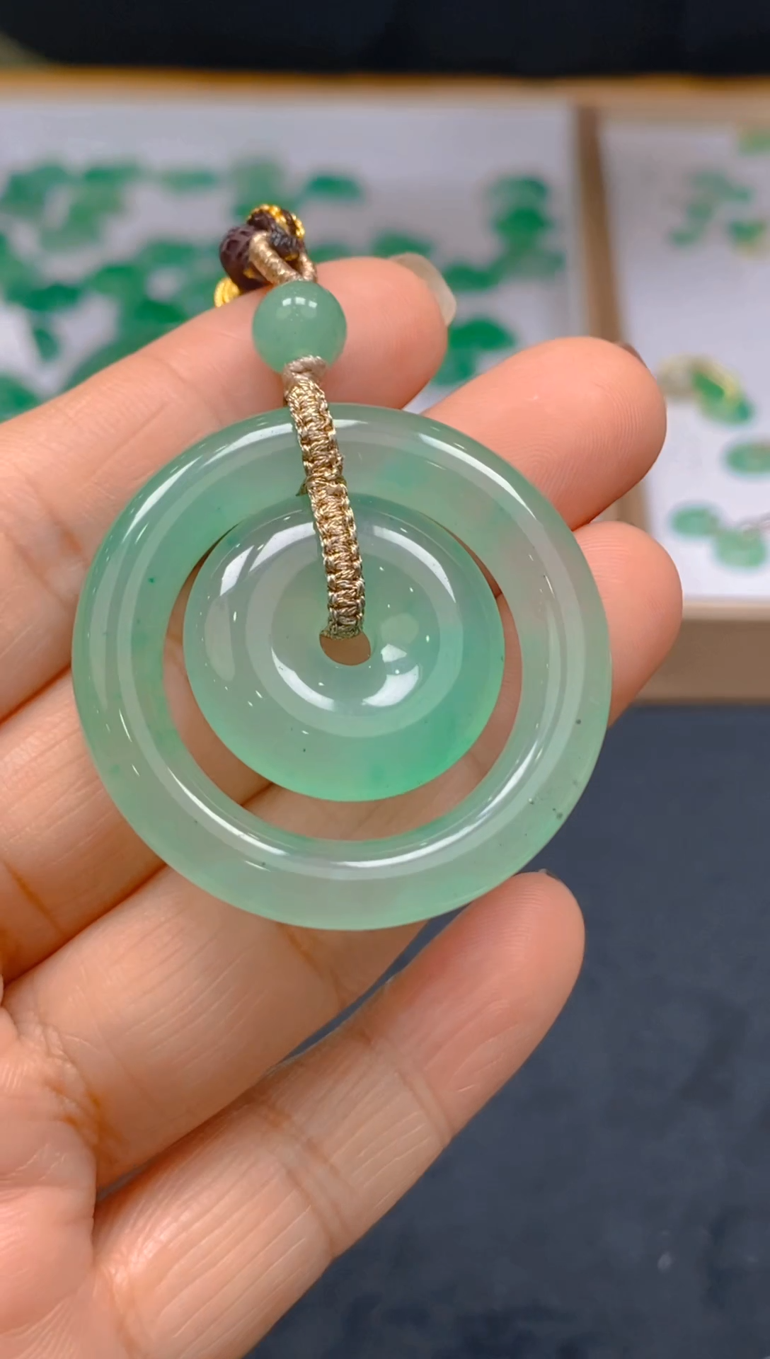 【闪购商品】石英质玉颈饰未镶嵌冰美人非洲翠A货冰种034