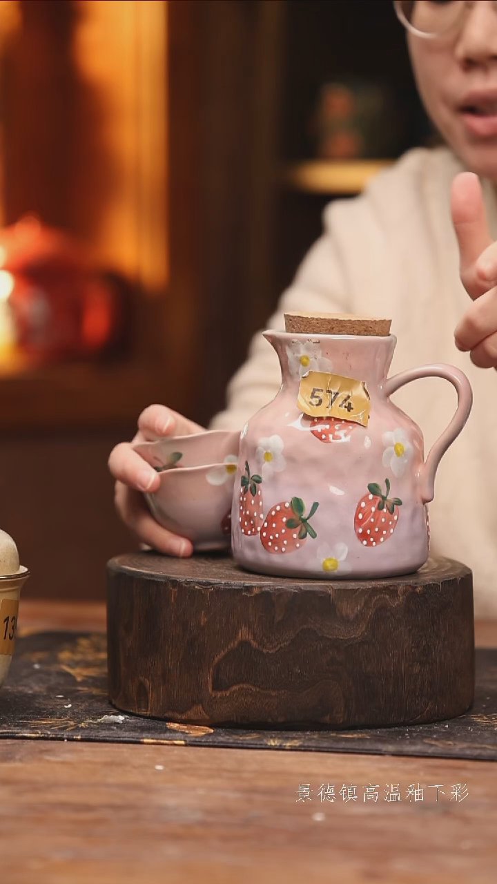 陶瓷景德镇高温釉下手绘陶瓷@L574@