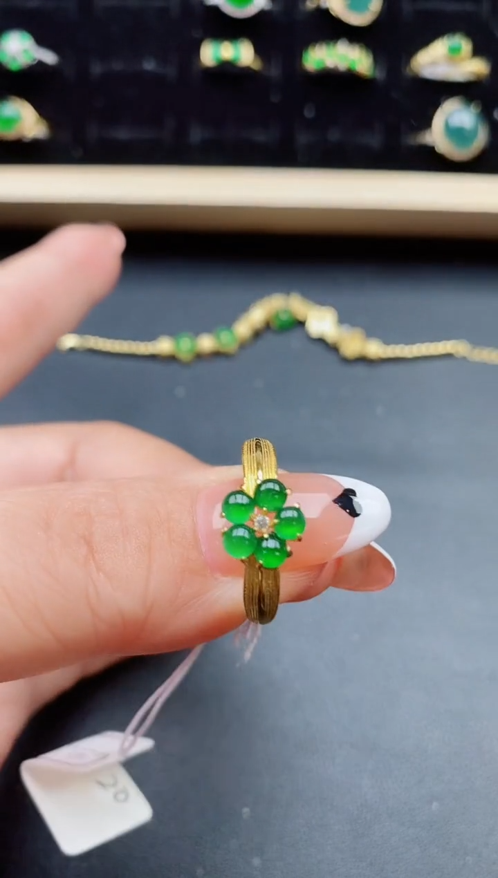 【闪购商品】翡翠银S925镶嵌戒指321321