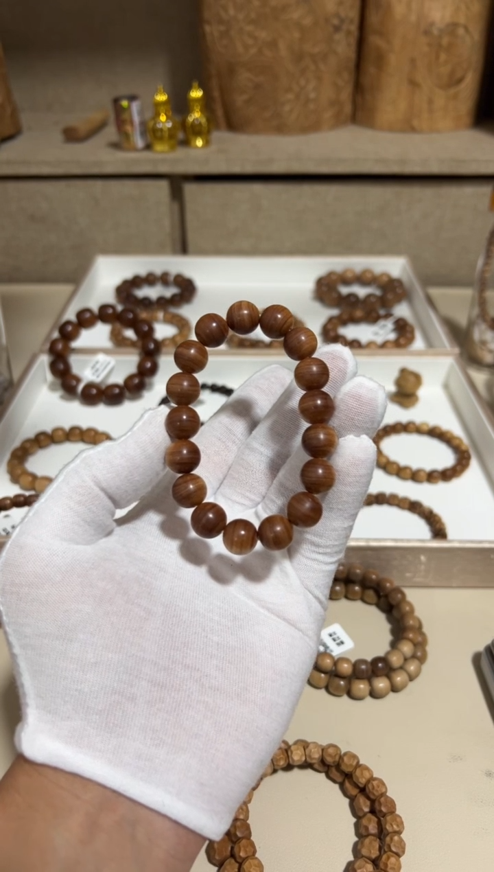 檀香木手串/手链老山檀香1.2横纹黑肉全品福利