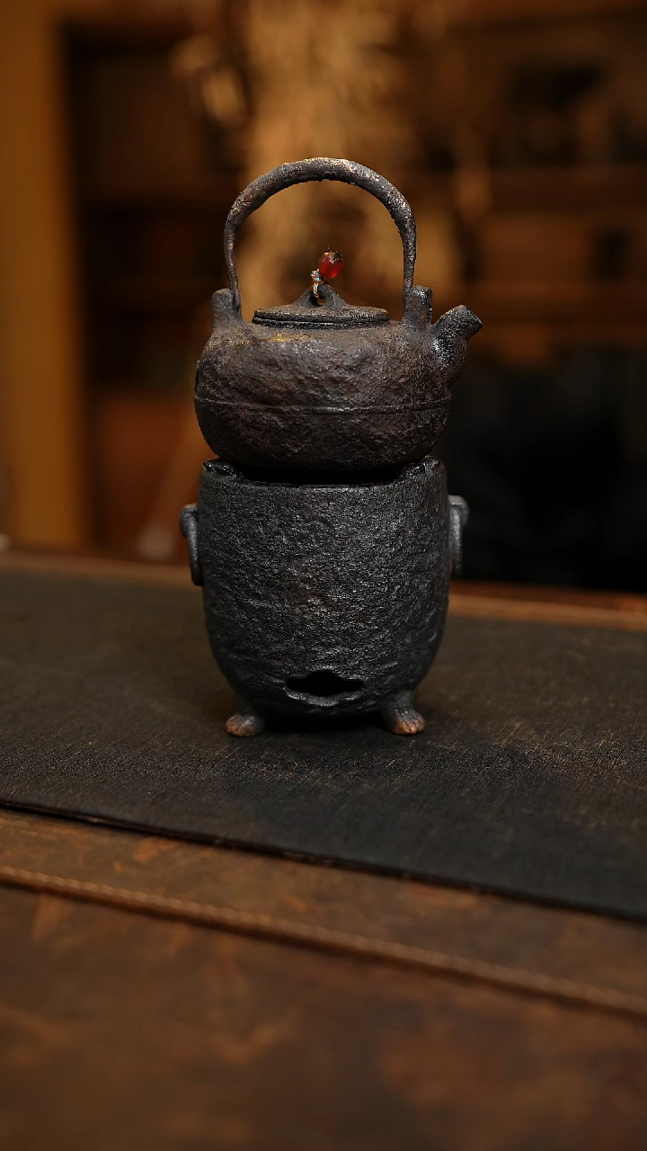 【闪购商品】浟庐手作迷你紫砂炭炉加提梁套组...y.