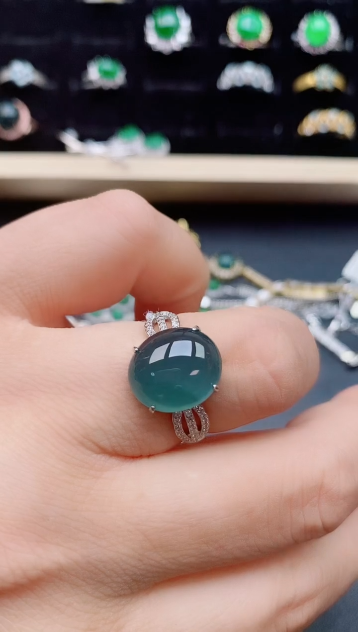 【闪购商品】翡翠戒指银S925镶嵌321321