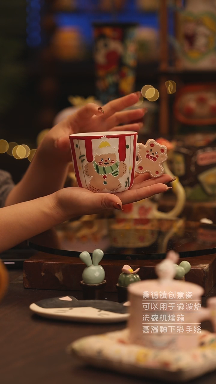 陶瓷景德镇可爱陶瓷釉下彩绘设计师款