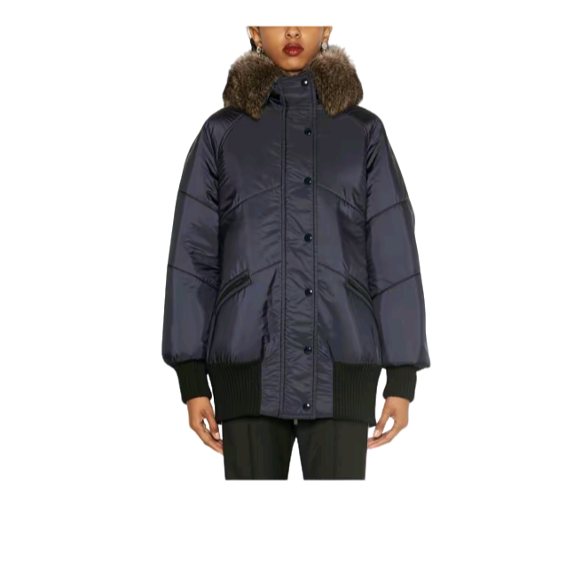 【经典款】MiuMiu/缪缪女士服装毛领夹克外套女装