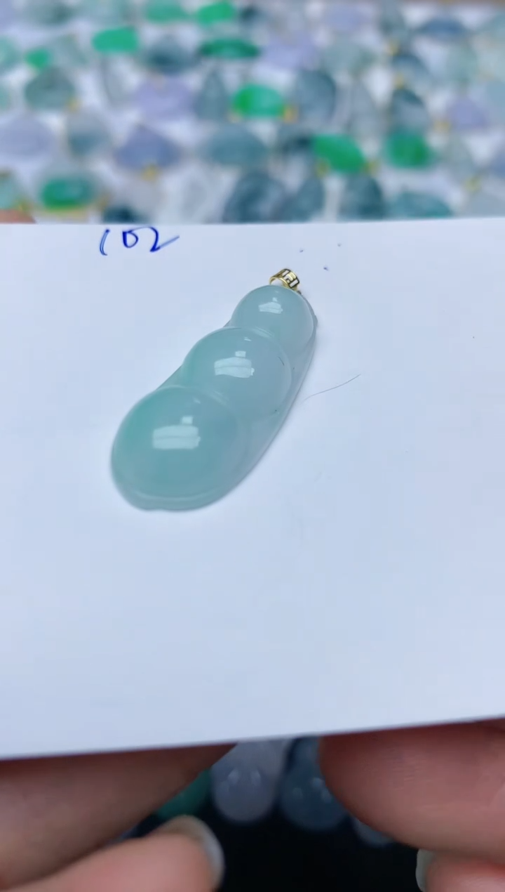 【闪购商品】翡翠颈饰18K金镶嵌天然翡翠A货    