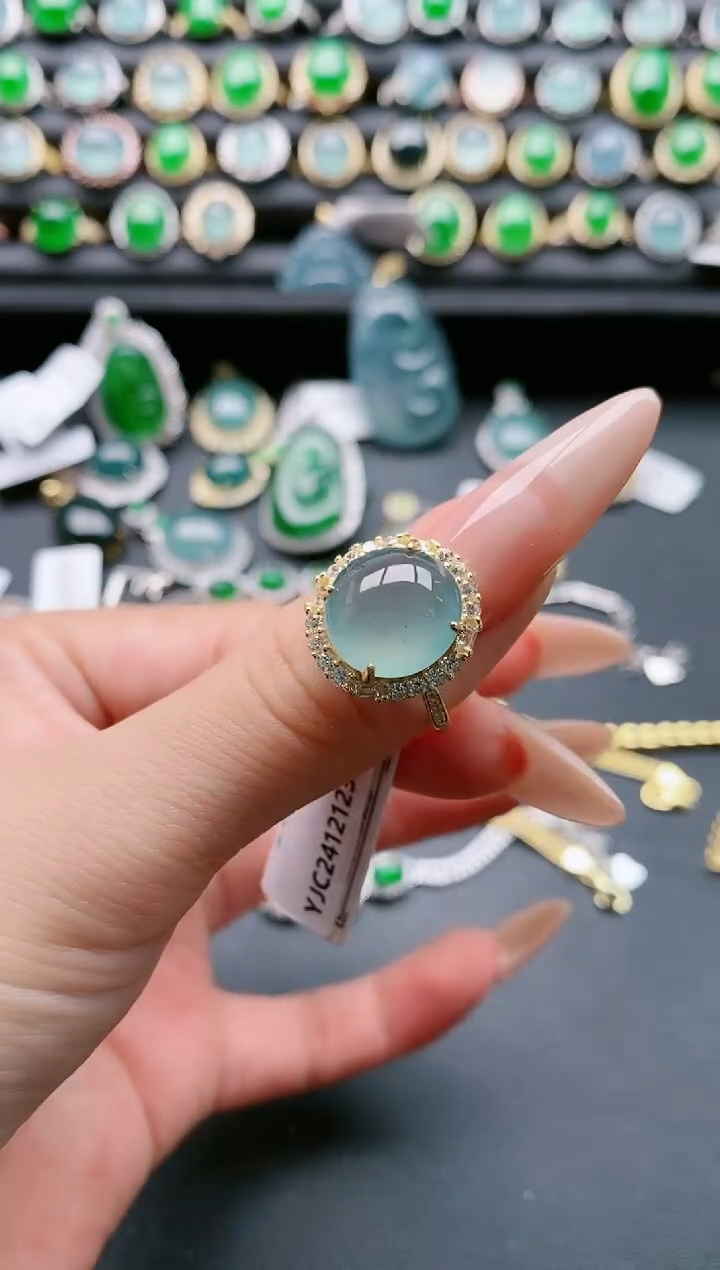 【闪购商品】翡翠戒指银S925镶嵌11111