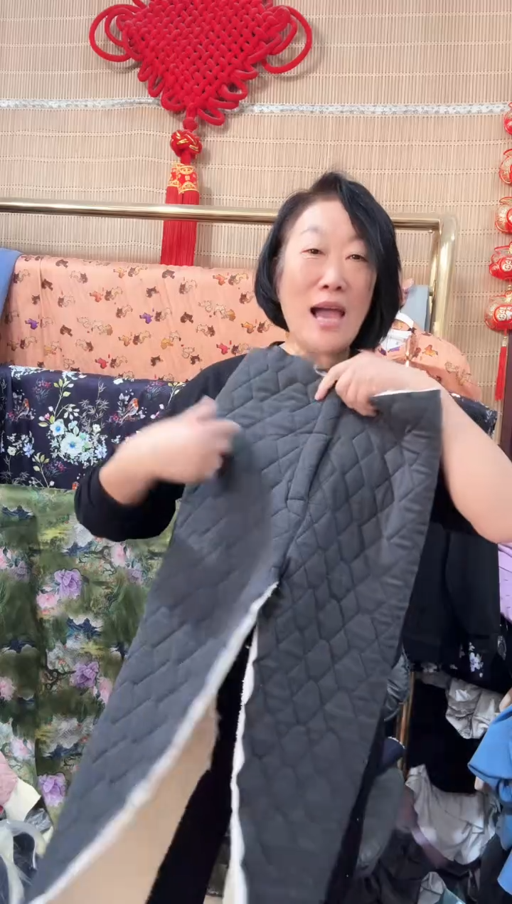 仿羊羔毛男士棉裤裁片一条做好前门（不带腰布）