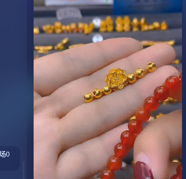 足金999大莲花+卡5光6颗玛 瑙/多样性发