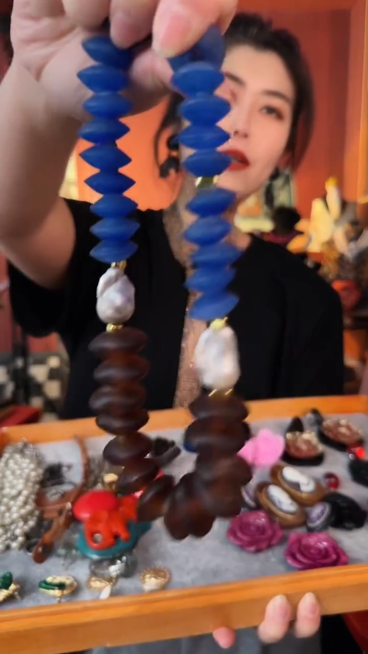 合金无合金孤品不折腾系列撞色蓝咖色项链不退