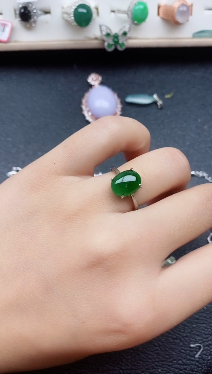 【闪购商品】翡翠戒指银S925镶嵌11111
