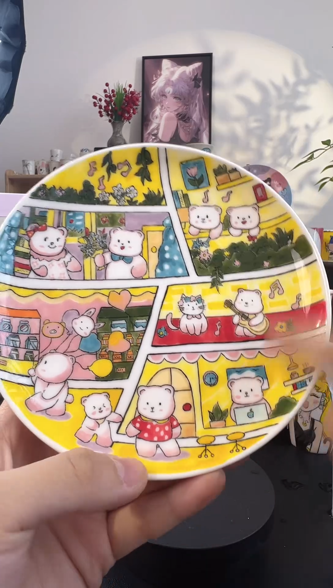 【闪购商品】摆件手工手绘陶瓷小杯杯