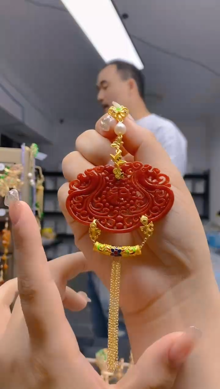 【闪购商品】翡翠耳饰合金50翡翠压襟