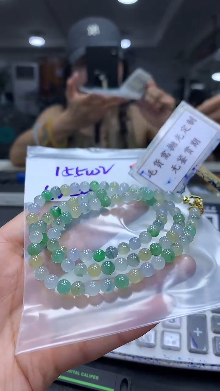 未镶嵌定制翡翠毛货需精细抛光多样性发一件珠串+15500元