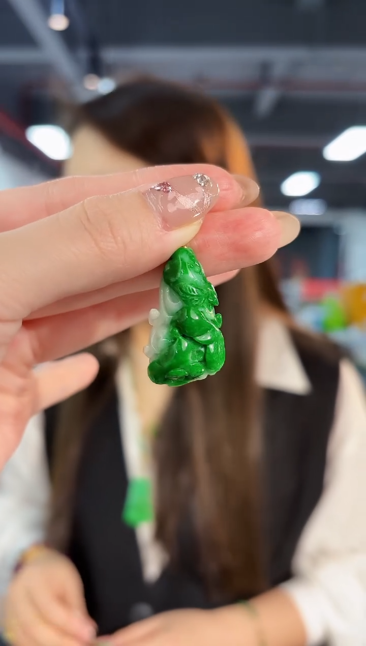 【闪购商品】翡翠颈饰18K金镶嵌缅料A货/支持复检/一件