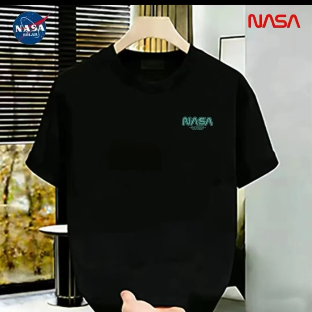 NASA联名纯棉夏季圆领短袖T恤微宽松时尚男女同款休闲百22