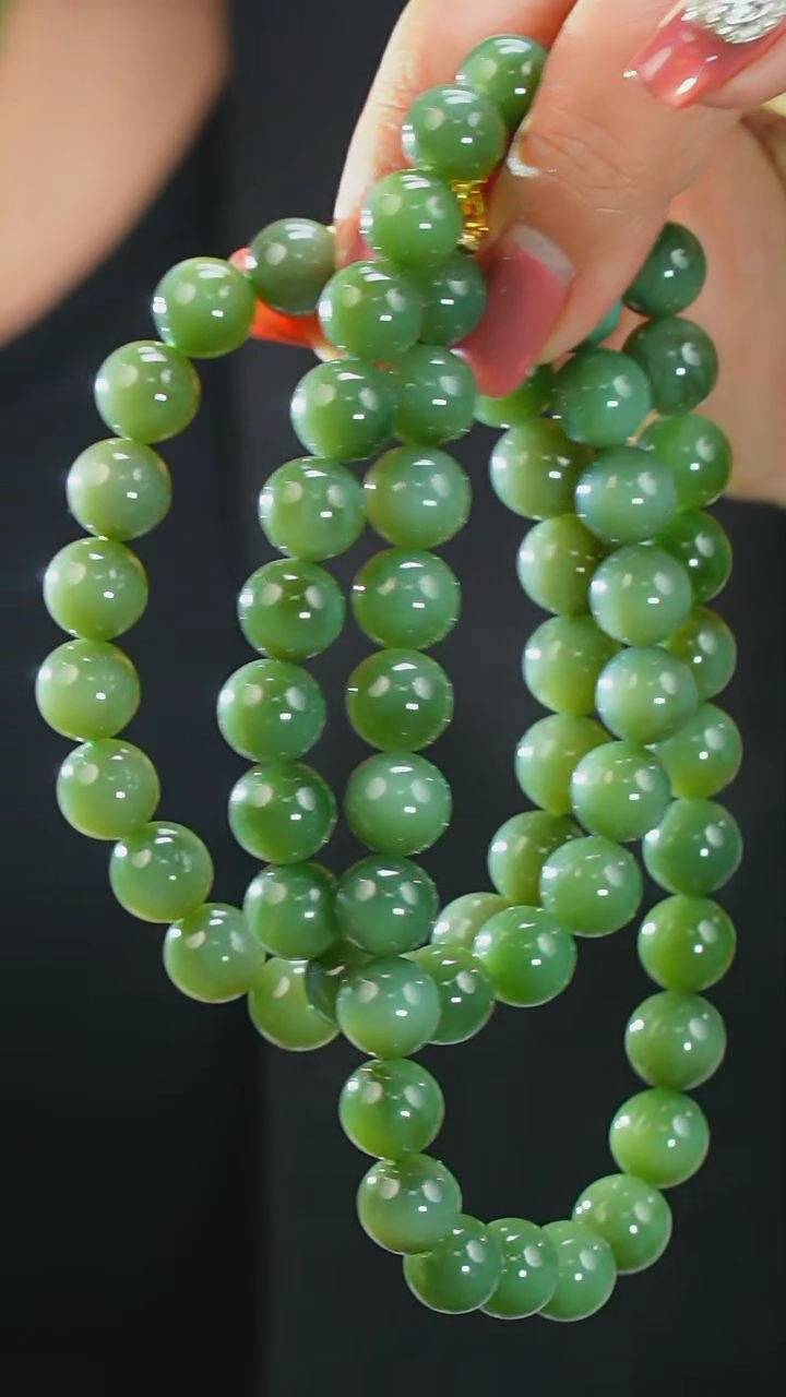 【闪购商品】和田玉9mm+未镶嵌项链+手串