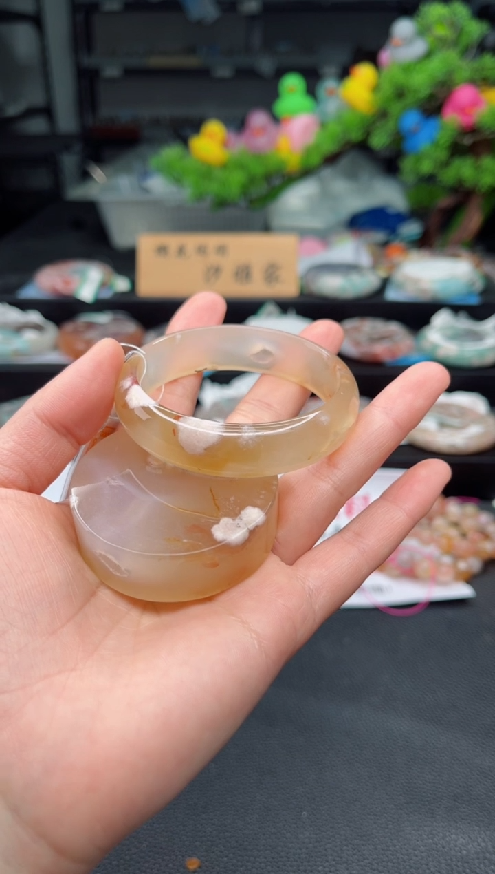 【闪购商品】石英质玉未镶嵌手镯55圈口（赠品镯心）35572161