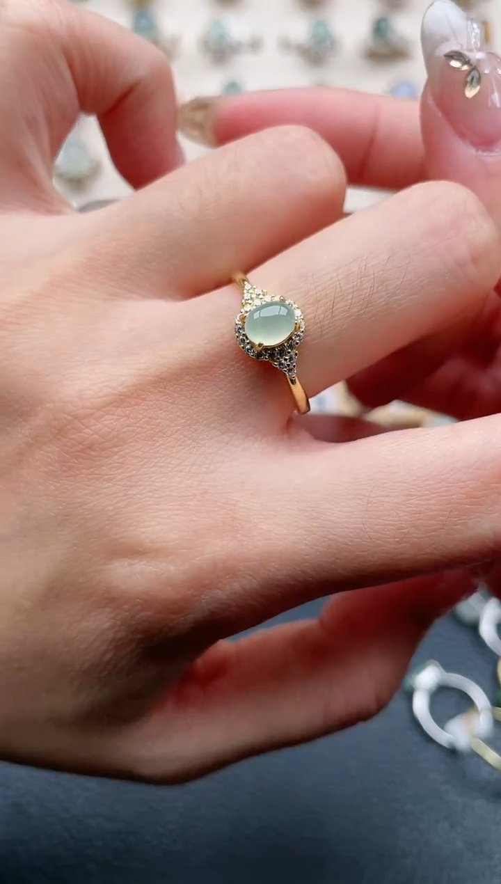 【闪购商品】翡翠戒指银S925镶嵌1111