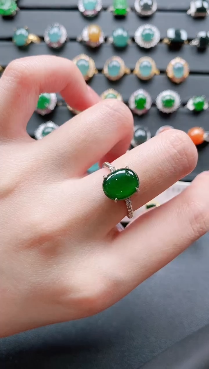 【闪购商品】翡翠戒指银S925镶嵌11111111