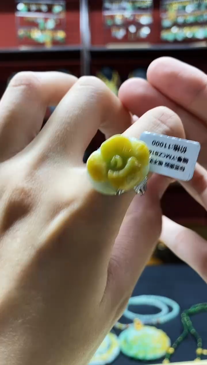 颈饰未镶嵌翡翠戒指