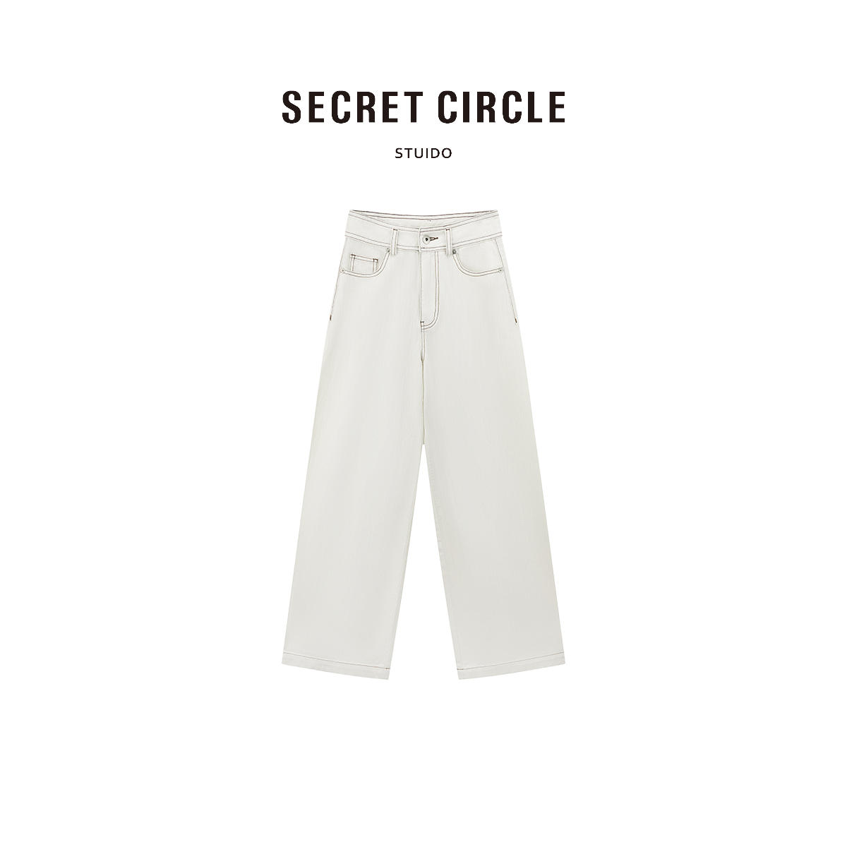 SECRET CIRCLE·秘社 复古宽松纯色百搭通勤直筒裤B1082