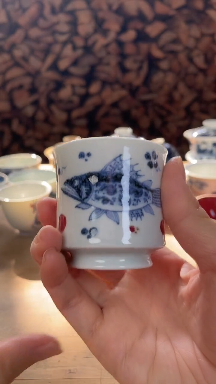 杯子瓷景德镇手工手绘陶瓷