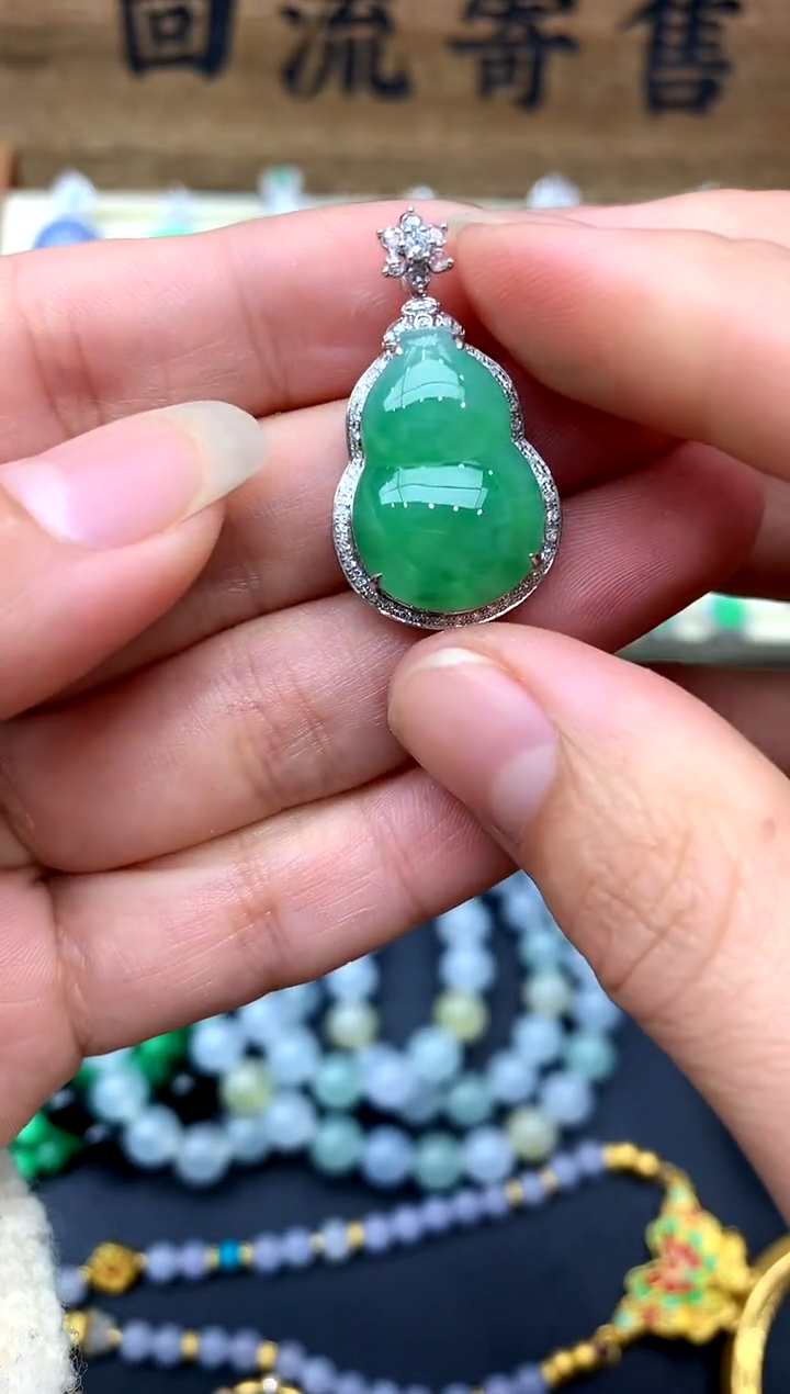 【闪购商品】翡翠颈饰18K金镶嵌318-中国好珍宝