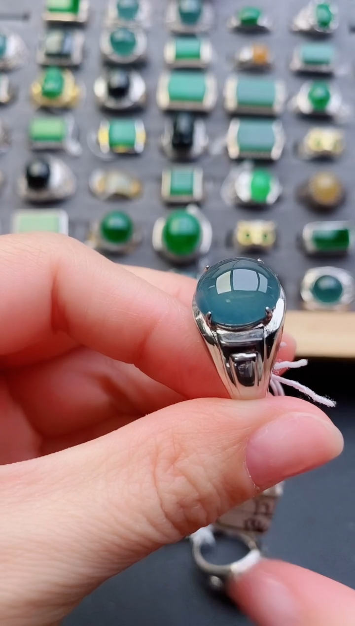 【闪购商品】翡翠戒指银S925镶嵌321321