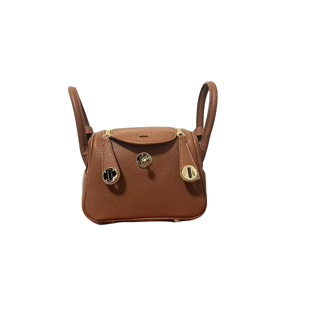 丽华女包【琳迪金棕色迷你】轻奢时尚休闲单肩斜挎通勤