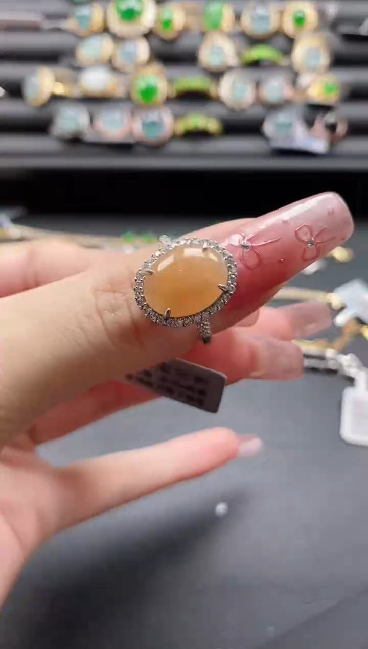 【闪购商品】翡翠戒指银S925镶嵌1111