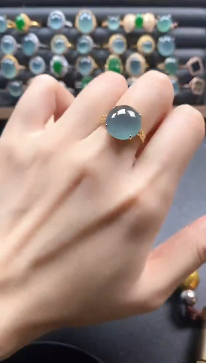 银S925镶嵌戒指翡翠51511