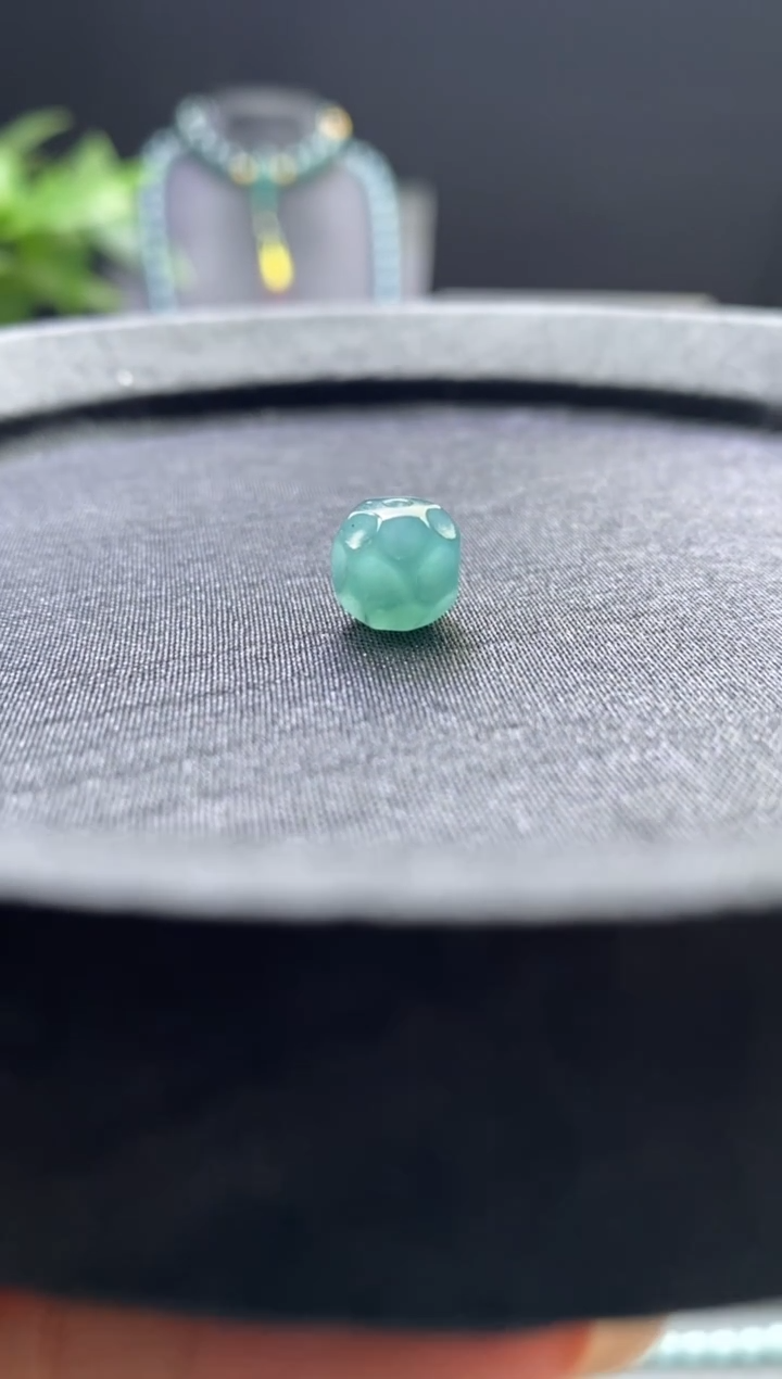 未镶嵌手链翡翠散珠卡9+mm左右无相珠