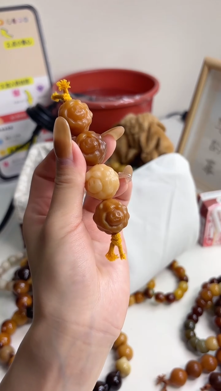 手串菩提根/象牙果干磨羊咩咩21mm棒棒糖