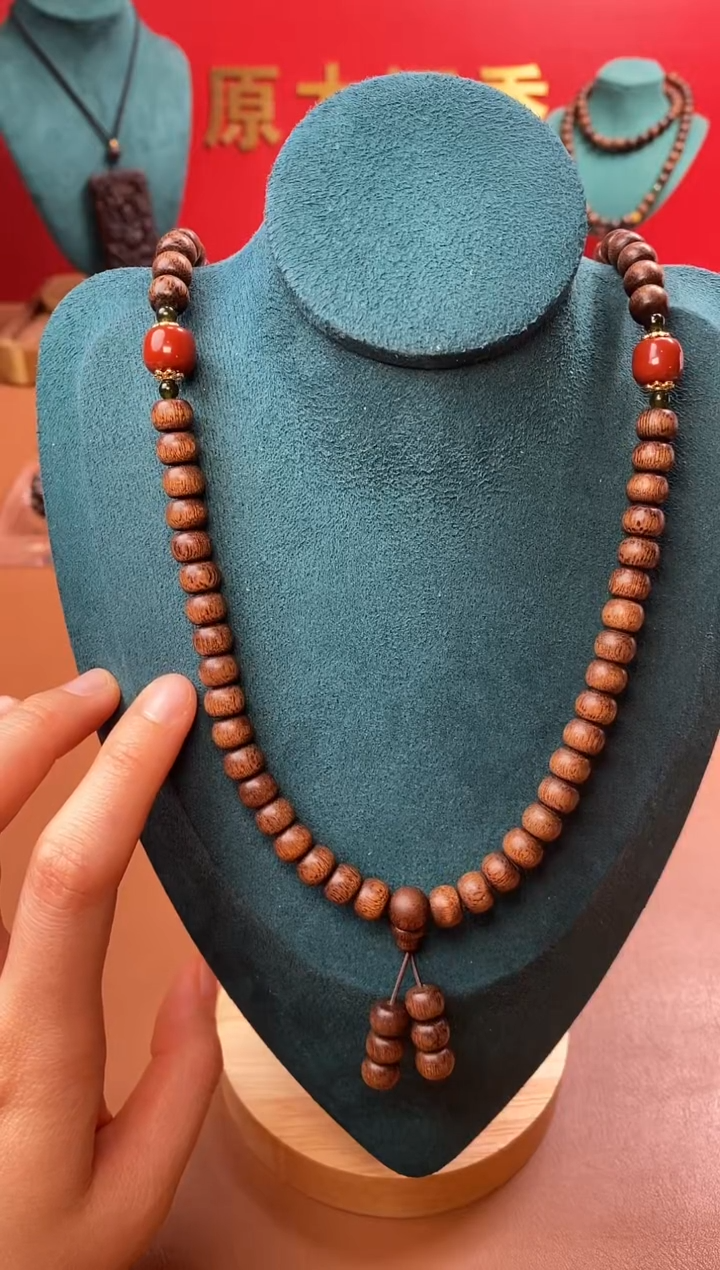【闪购商品】沉香手串P沉水玉化富森红土6*8*108颗