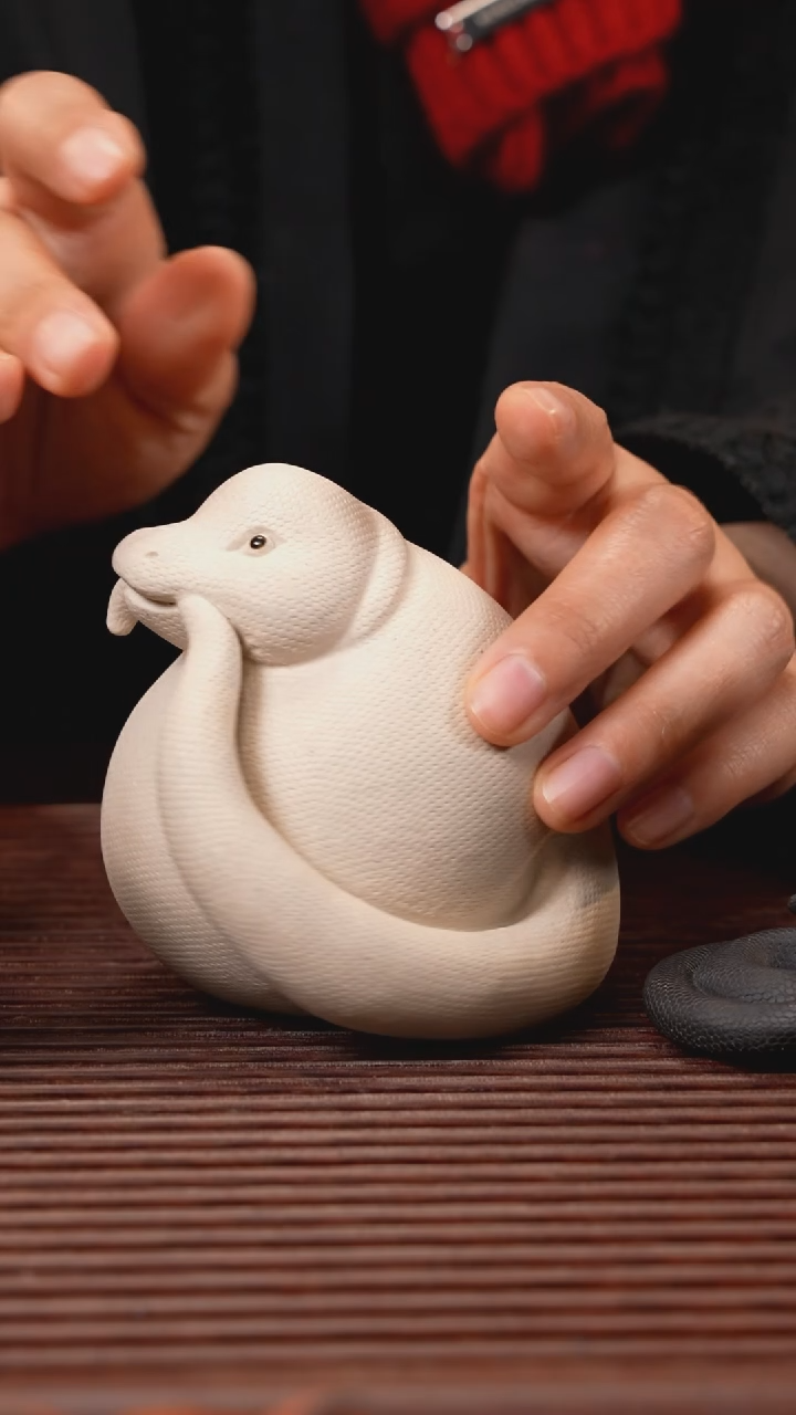 【闪购商品】紫砂茶宠贪吃蛇。，