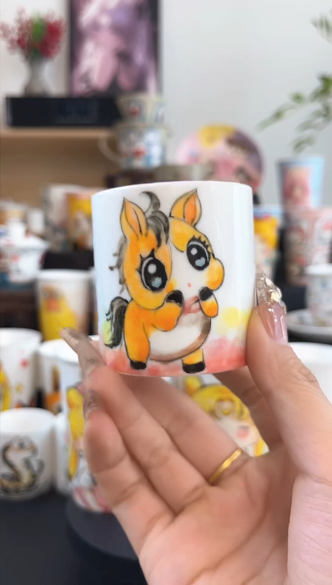 【闪购商品】摆件笙笙漫手工手绘小杯杯
