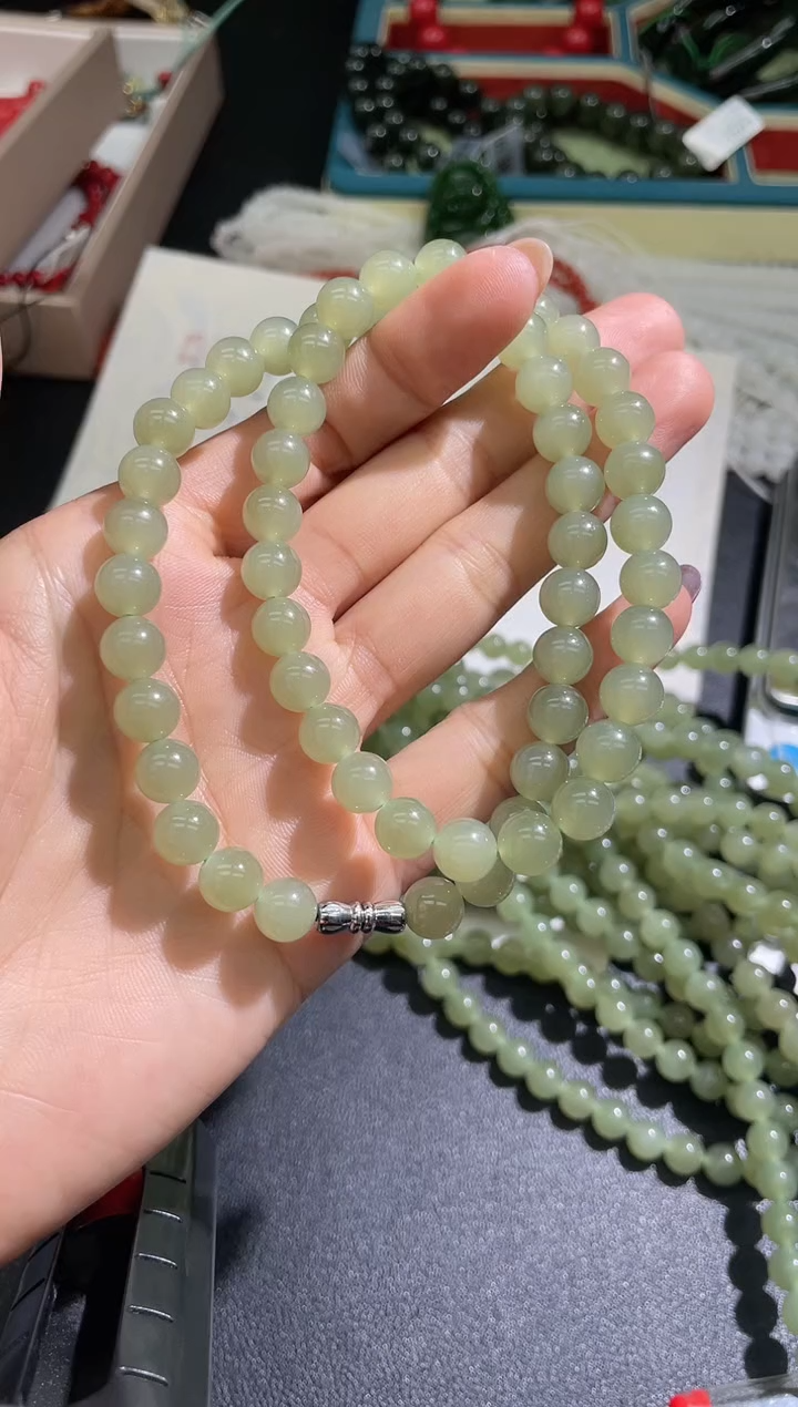 【闪购商品】和田玉项链未镶嵌晴水美人链卡8mm多样性发一