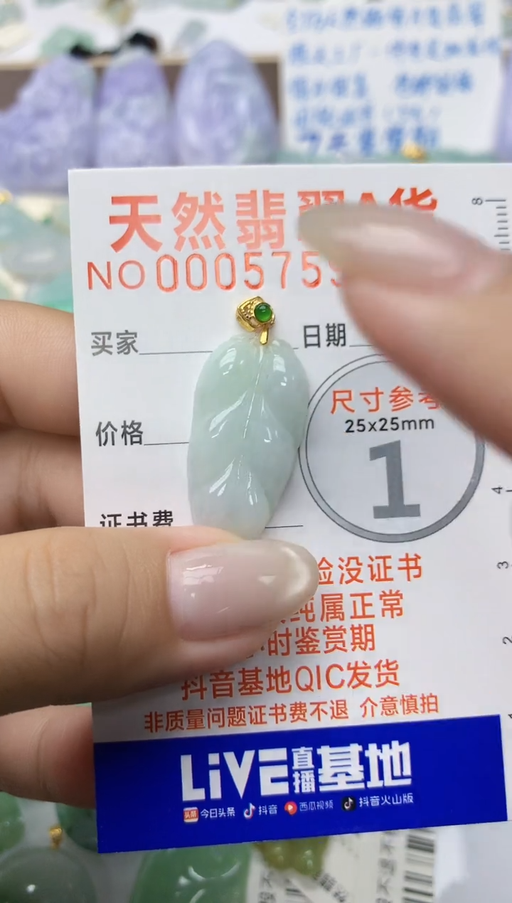 颈饰未镶嵌翡翠天然翡翠A货
