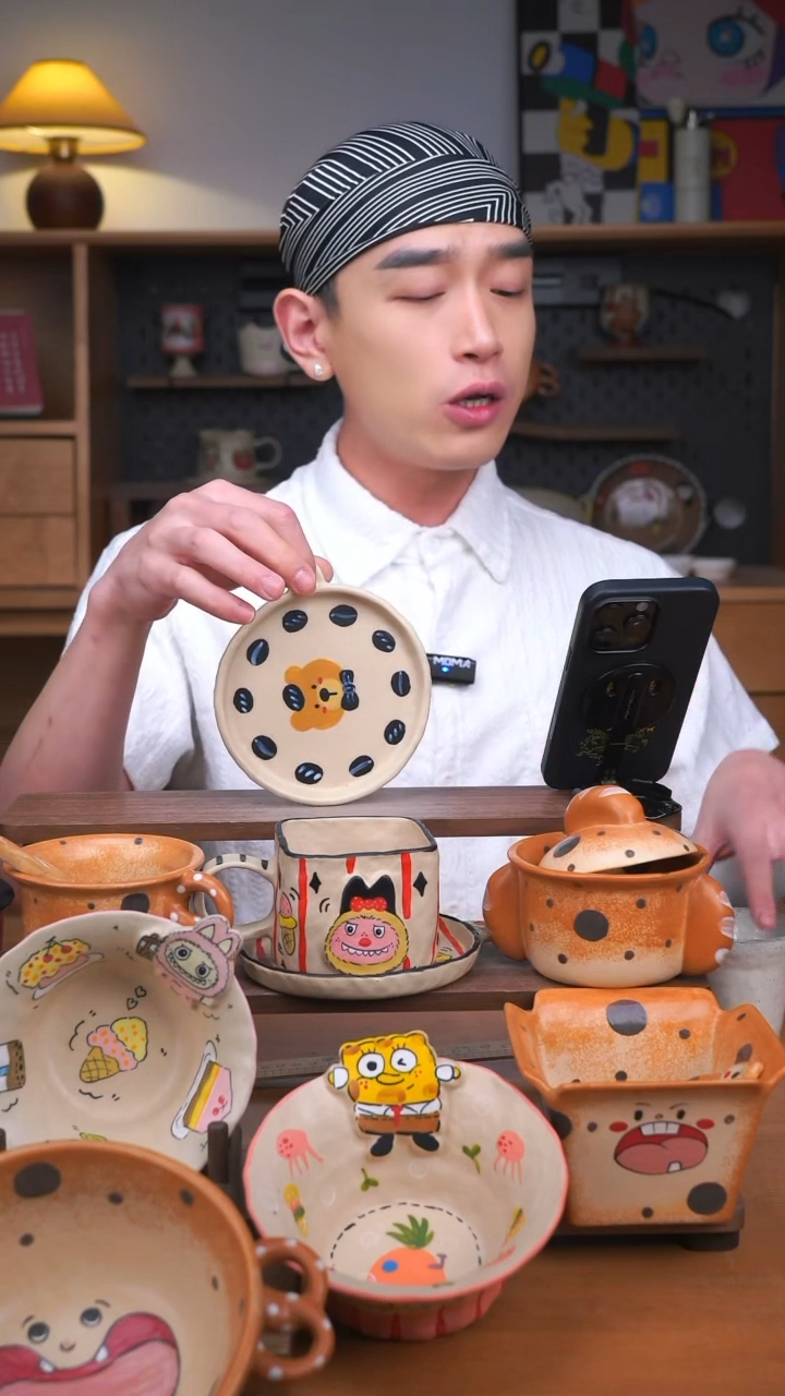 杯子景德镇可爱设计师款陶瓷