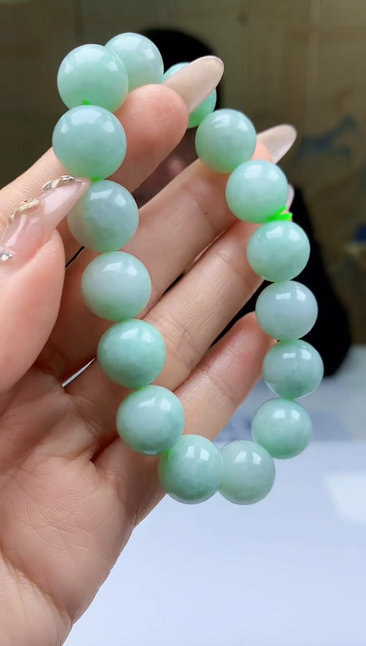 【闪购商品】定制翡翠未镶嵌5152ty-毛货手串38