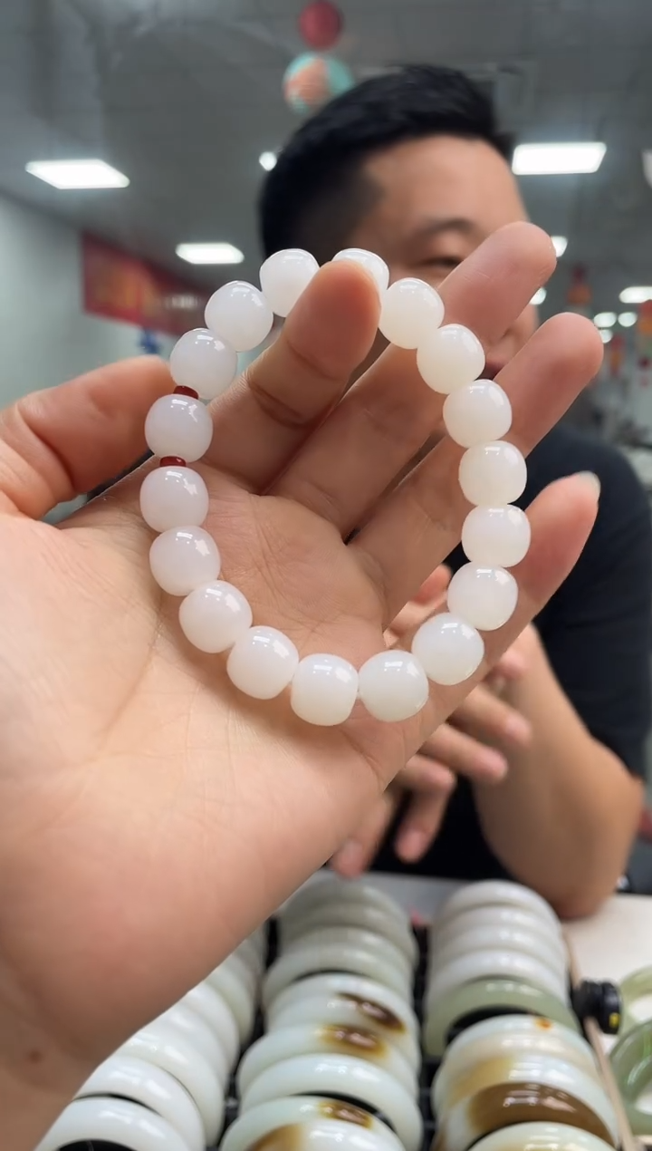 手链未镶嵌和田玉高品且末极限圆弧卡12-11手串随机发一件