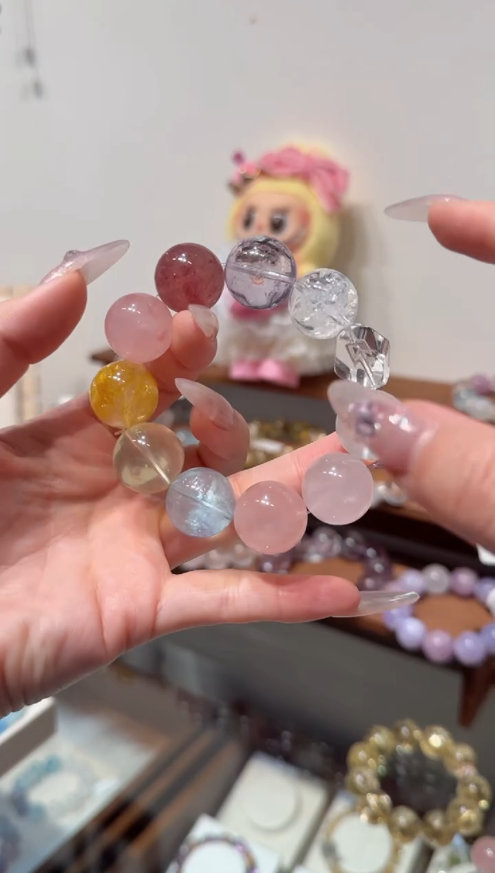 水晶手串未镶嵌）拍4单发一串 拍1单发单珠 多样性发货