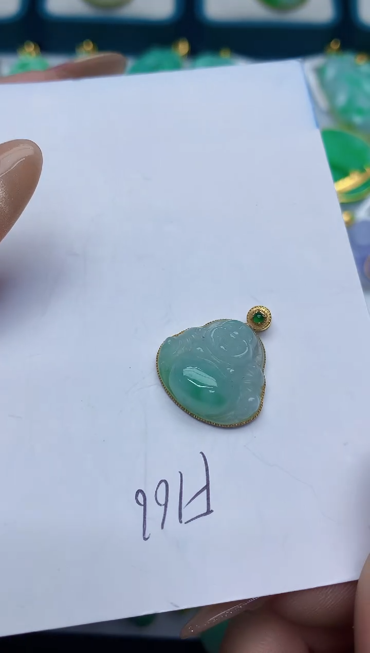 【闪购商品】翡翠颈饰18K金镶嵌000000000