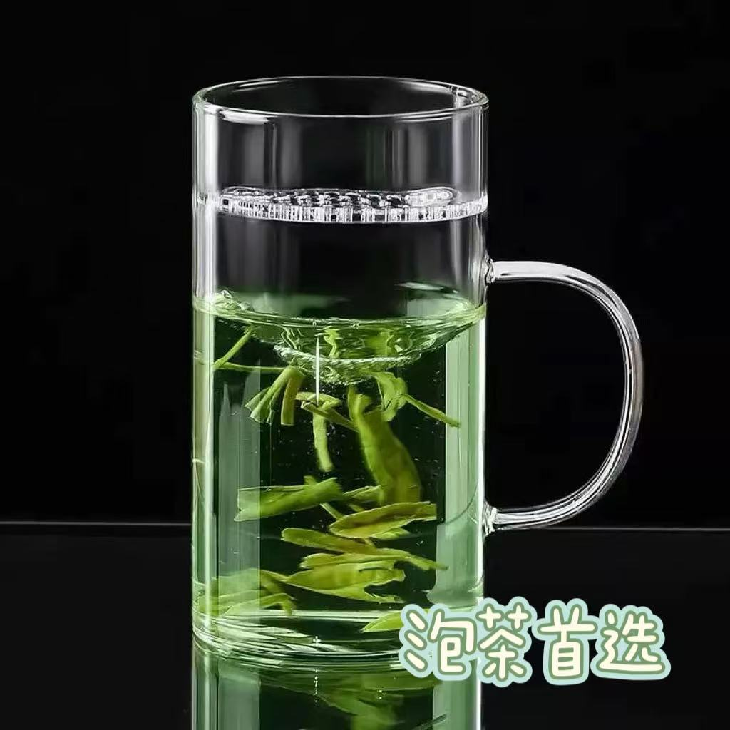 月牙大容量过滤绿茶耐热