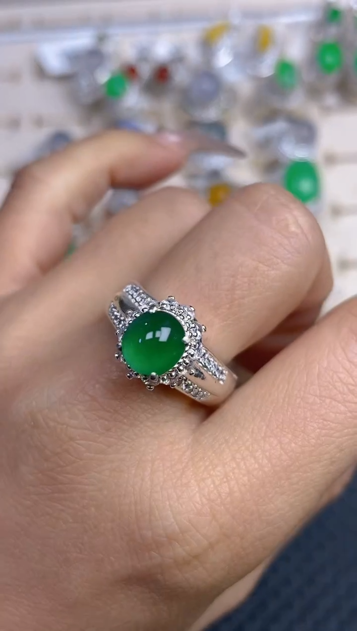 【闪购商品】定制翡翠未镶嵌天然翡翠蛋面125